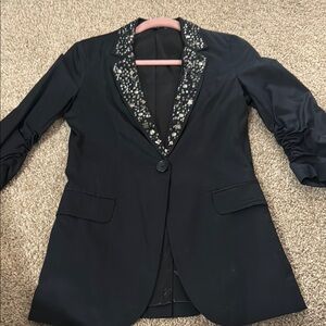 Express Black Blazer with Embellished Lapel